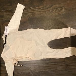 1 plus in the family footie size 12 month Sonia ecru